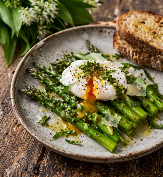 British Asparagus, Wild Garlic & A Poached Egg
