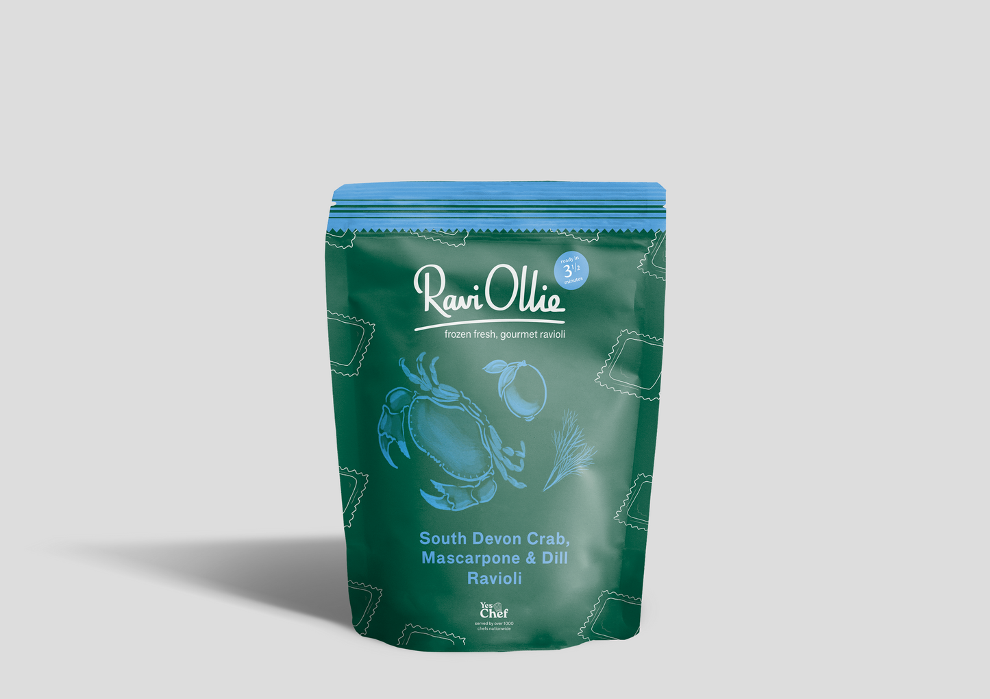 South Devon Crab, Mascarpone & Dill Ravioli (350g)(A Proper Portion For 2)