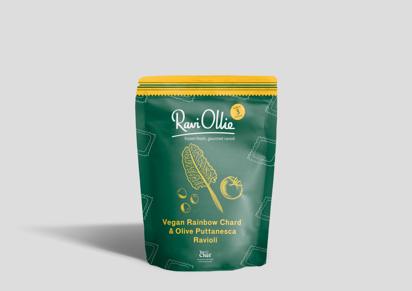 Vegan Rainbow Chard & Kalamata Olive Puttanesca Ravioli (350g)(A Proper Portion For 2)