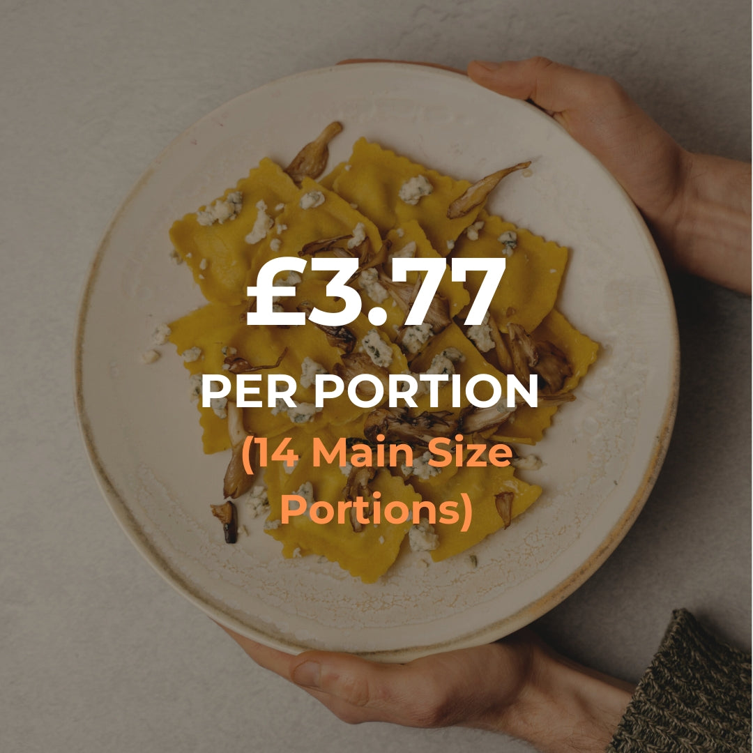 Wild Mushrooms & Hereford Stilton Ravioli (2kg)(14 Main Size Portions)