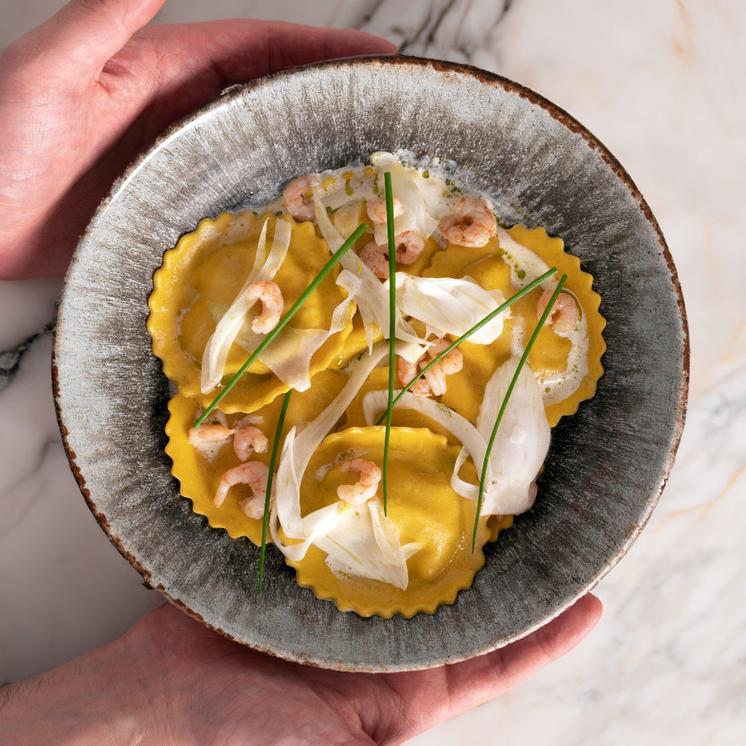 Garlic Prawn, Scallop & Braised Fennel Ravioli (2kg)(14 Main Size Portions)
