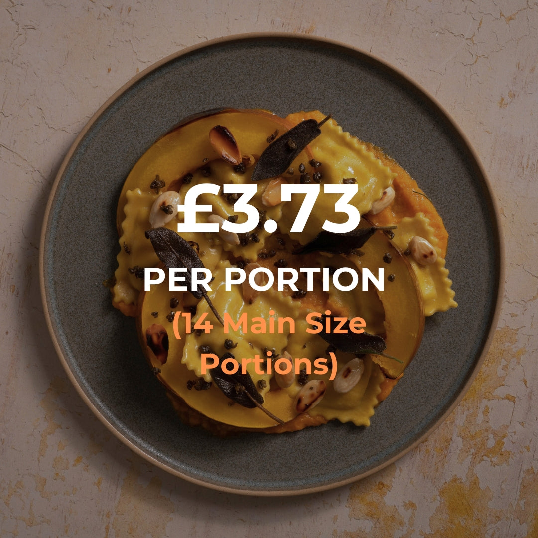 Roast Delica Pumpkin & Spiced Ricotta (2kg)(14 Main Size Portions)