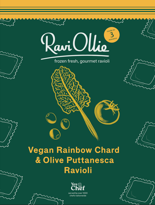 Vegan Rainbow Chard & Kalamata Olive Puttanesca Ravioli (350g)(A Proper Portion For 2)