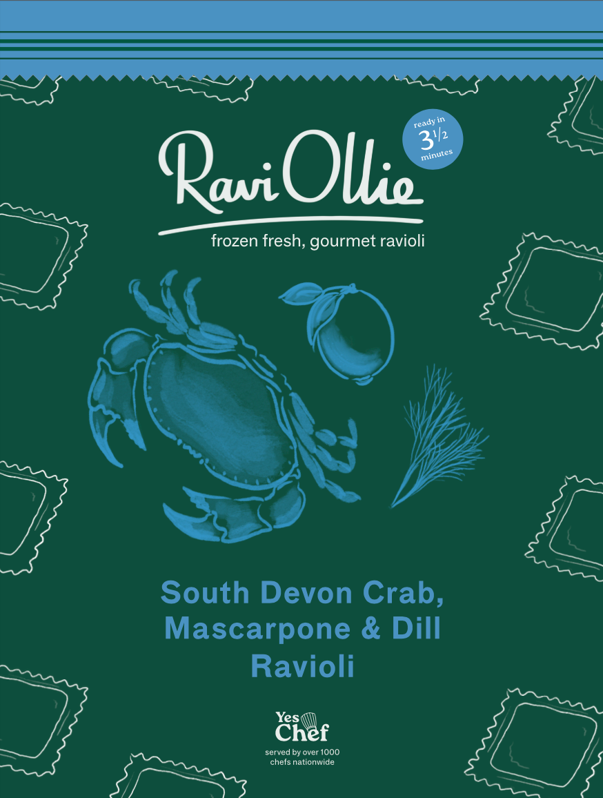 South Devon Crab, Mascarpone & Dill Ravioli (350g)(A Proper Portion For 2)