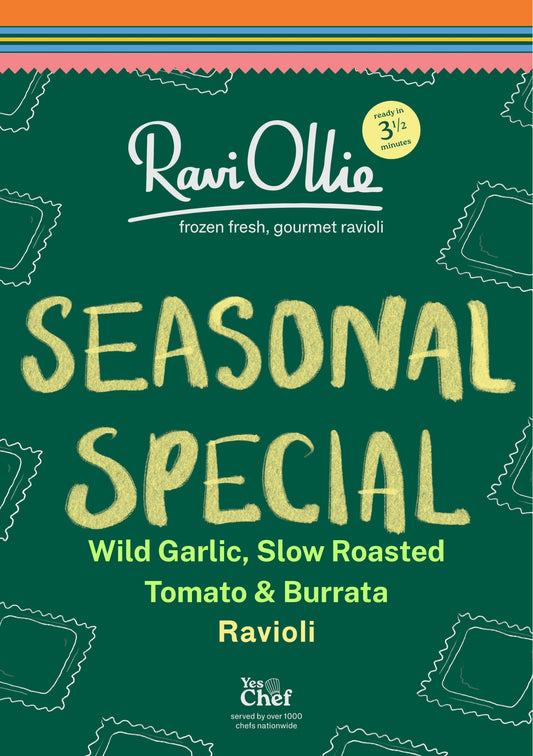Wild Garlic, Slow Roasted Tomato & Burrata Ravioli (350g)(A Proper Portion For 2)